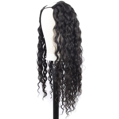 Water Wave U Part Glueless Brazilian Human Hair Wig