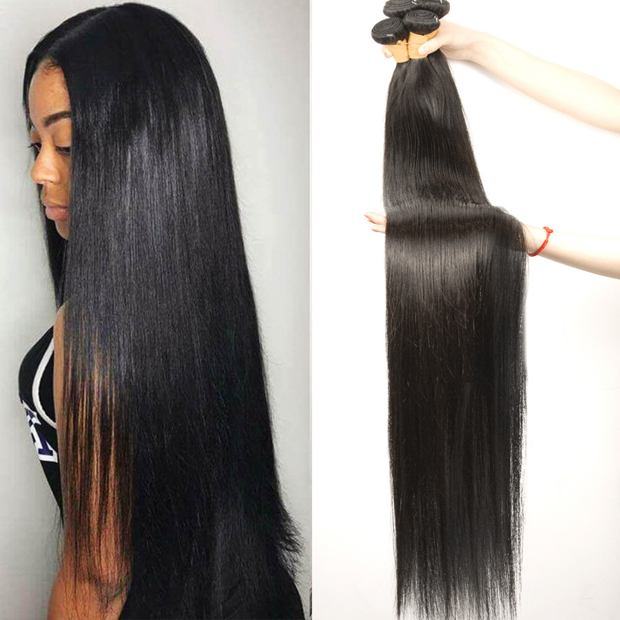 lumiere hair 4 Bundles Peruvian Straight Virgin Human Hair Extension 8-40 inches - Lumiere hair