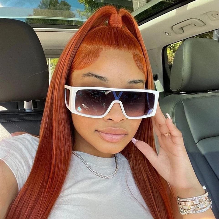 Straight Orange Ginger Wig 4x4/13x4 Lace Front Wig Preplucked 150%/180% Density