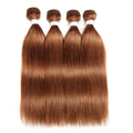 lumiere Color #30 Straight Hair Weave 4 Bundles 100% Virgin Human Hair Extension