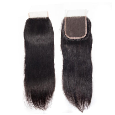 lumiere Hair Brazilian Straight Virgin Hair 4 Bundles with 4X4 Lace Closure Human Hair Free Shipping - lumiere Hair