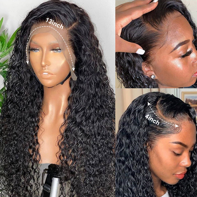 Lumiere Kinky Curly Lace Frontal / Closure Wigs Virgin Human Hair With Baby Hair - Lumiere hair
