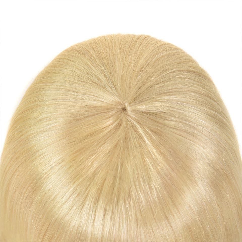 613 Blonde Aucun Lace Straight Bob Full Machine Made Perruques Pour Les Femmes 10-16 Pouces Vierge Perruque De Cheveux Humains 