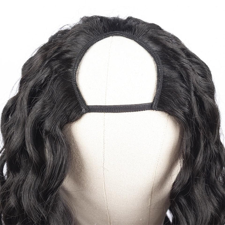 Lumiere Hair Water Wave U Part 150% Density Brazilian Human Hair Wig For Black Women
