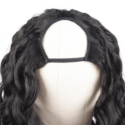 Water Wave U Part Glueless Brazilian Human Hair Wig
