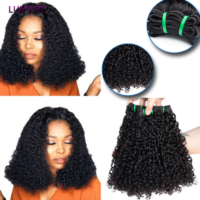 Lumiere Hair Pixie Curly 4 PCS Human Hair Bundles Virgin Hair Extensions Bulk Deal