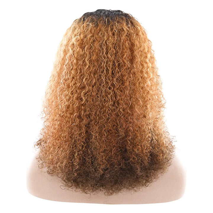 Afro Kinky Curly OP # 27 longues perruques de cheveux humains pour les femmes noires aucune dentelle 