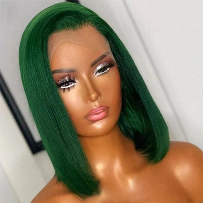 Dark Green Straight Bob 4x4/13x4 HD Lace Frontal Wigs