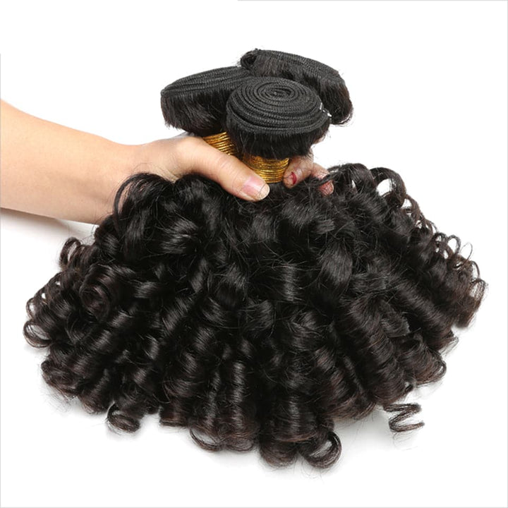 Lumiere Bouncy Curly 4 Bundles Cheveux brésiliens Couleur noire naturelle 8-40" Extensions de cheveux vierges 