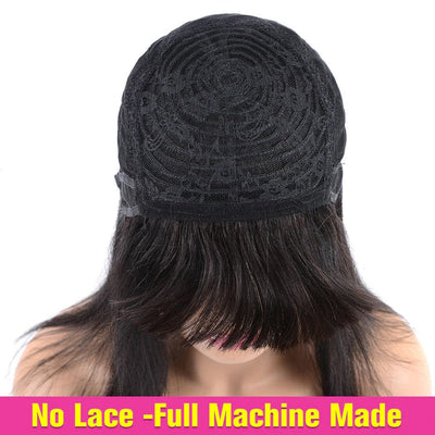 Deep Wave Full Machine Made None Lace 8-24 Inches Virgin Human Hair Wigs