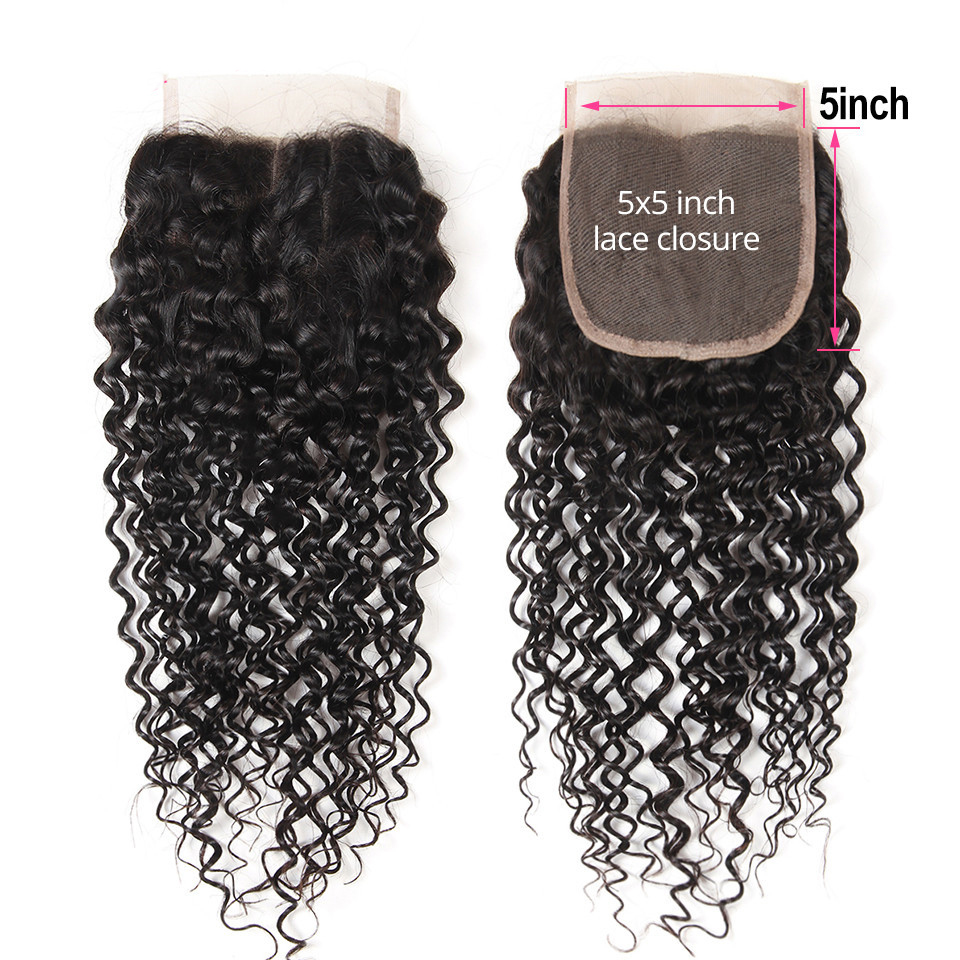 lumiere One Piece Kinky Curly Virign Human Hair 5X5/6X6/4x4x1 T part/ Lace Closure