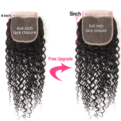 lumiere One Piece Kinky Curly Virign Human Hair 5X5/6X6/4x4x1 T part/ Lace Closure