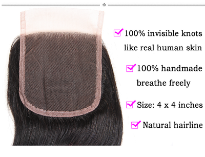 lumiere One Piece Ombre 1b/4/27 Body Wave Virgin Human Hair 4x4 Lace Closure - Lumiere hair