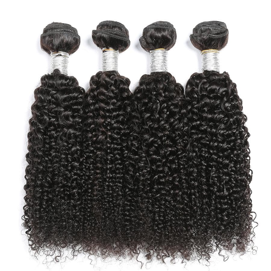lumiere Brazilian Kinky Curly 4 Bundles Virgin Human Hair Extensions 8-40 inches - Lumiere hair