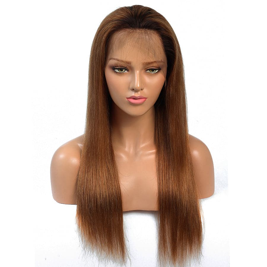 lumiere 1B/30 Ombre Straight 4x4/5x5/13x4 Lace Closure/Frontal 150%/180% Density Wigs For Women Pre Plucked - Lumiere hair
