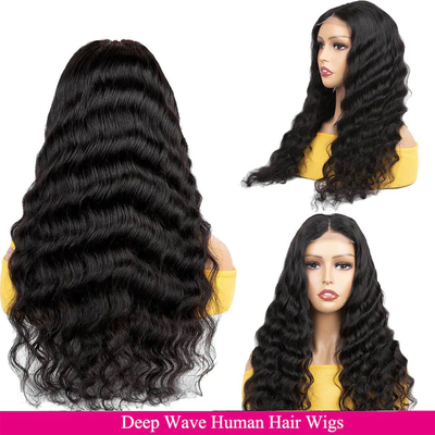 Body Wave 13x1x6 T Part Lace Human Hair Wigs Pre Plucked With Baby Hair
