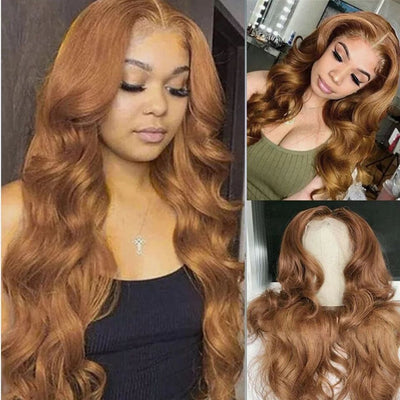 Pumpkin Color 13x4/4x4/Lace Frontal Body Wave Human Hair Wigs