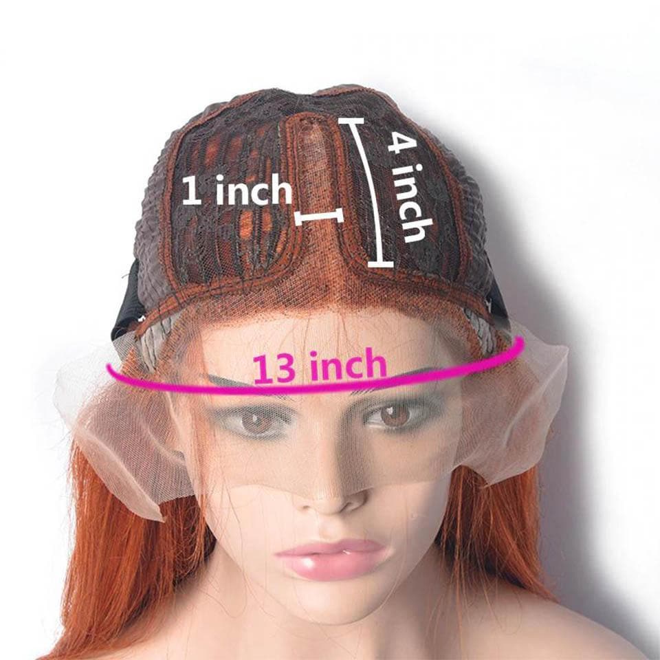 #350 Glueless Ginger Kinky Curly 5x5 13x4 Lace Front Human Hair Wigs Ready to Wear Pre Plucked For Black Women
