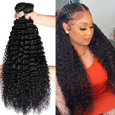 lumiere Hair Peruvian Deep Wave 4 Bundles Virgin Human Hair Extensions 8-40 inches - Lumiere hair