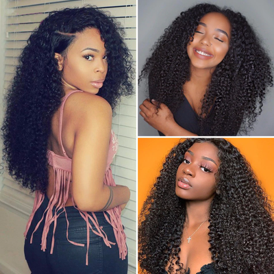 lumiere Malaysian Kinky Curly 4 Bundles Virgin Human Hair Extension 8-40 inches - Lumiere hair