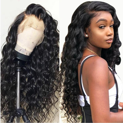 Loose Deep Wave Lace Frontal Wig with baby hair Pre Plucked Human Hair Wigs 150% 180% Density - Lumiere hair