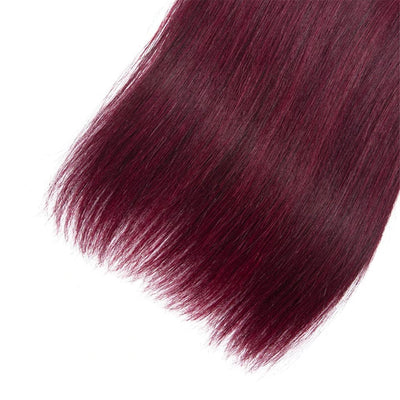 lumiere Red Bundles Color 99j Straight 4 Bundles 100% Virgin Human Hair Extension