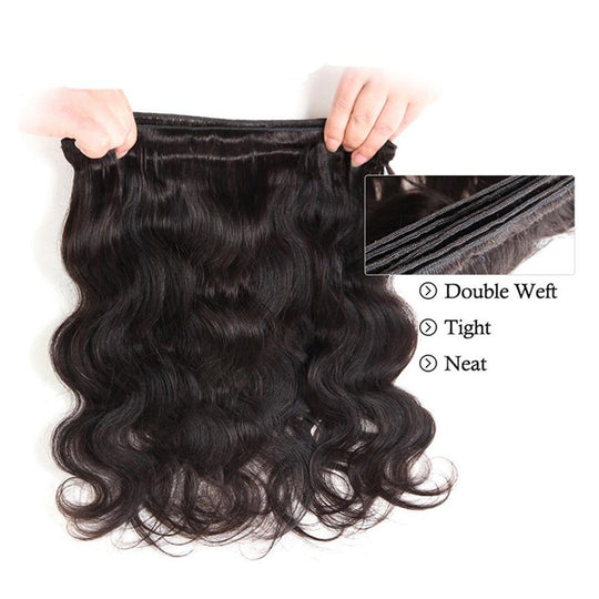 (B1) Peruvain Body Wave 4 Bundles Human Hair Extension 8-40 inches ...