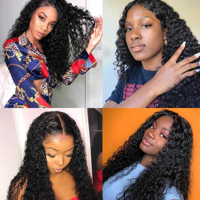 Water Wave U Part Glueless Brazilian Human Hair Wig