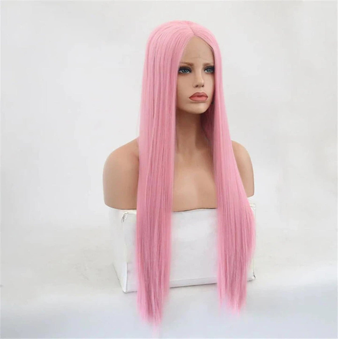 Light Pink Straight HD Lace Front Wigs Virgin Human Hair