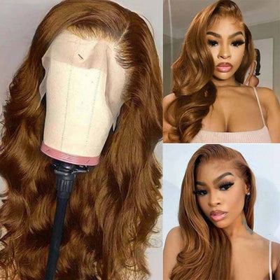 Pumpkin Color 13x4/4x4/Lace Frontal Body Wave Human Hair Wigs