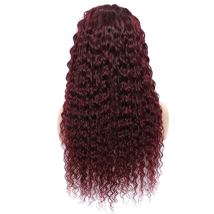 #99J Deep Wave 4x4/5x5/13x4 Lace Closure/Frontal 150%/180% Density Wigs For Black Women