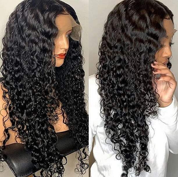 150% 180% Density Lace Frontal /Closure Deep Wave Human Hair Wigs Pre Plucked With Baby Hair - Lumiere hair