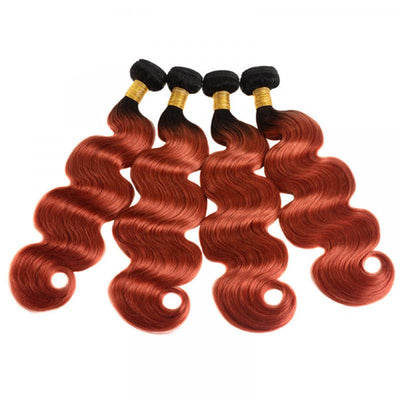 1B/350 4 Bundles Ombre Body Wave Virgin Human Hair Extension