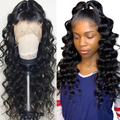Loose Deep Wave 4x4 Lace Closure & 13x4 frontal Wigs Virgin Human Hair