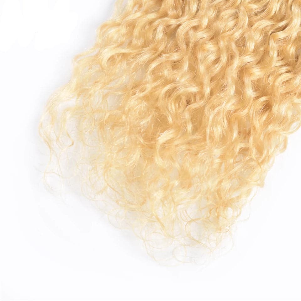 lumiere 613 Blonde Water Wave 2 Bundles human hair with transparent lace - Lumiere hair