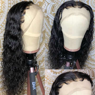 Lumiere Water Wave 13*6 Lace Frontal Wigs Virgin Human Hair Pre Plucked