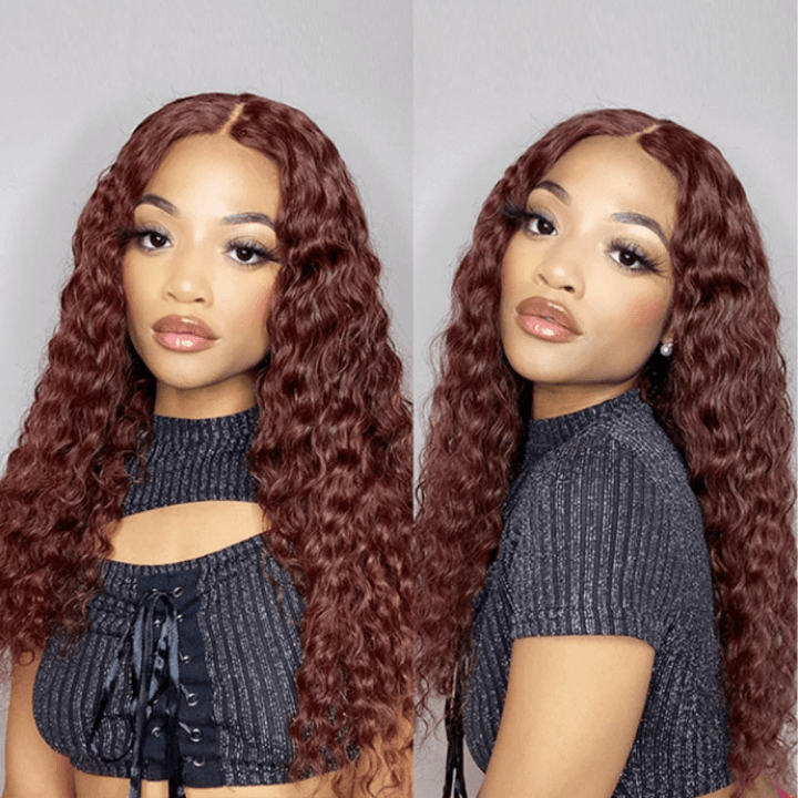 #33 Deep Wave 4x4/5x5/13x4 Lace Closure/Frontal 150%/180% Density Wigs For Women