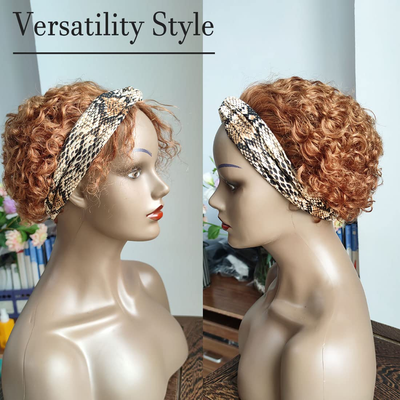 #30 Short Curly bob Pixie Cut 13×1 Lace Frontal Virgin Brazilian Human Hair Pre Plucked Wig