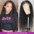 150% Density Kinky Curly Lace Frontal / Closure Virgin Human Hair Wigs With Baby Hair