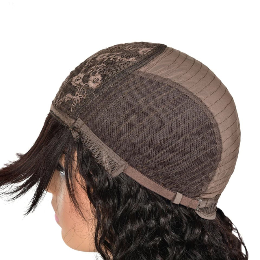 Loose Deep Wave Wig Human Hair Wigs For Black Women Full Machine None ...