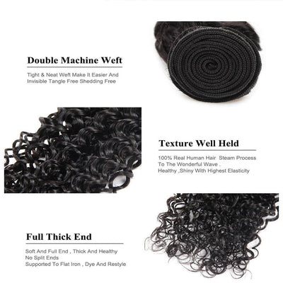 lumiere Hair Indian Kinky Curly Virgin Hair 3Bundles  Human Hair Extension - lumiere Hair