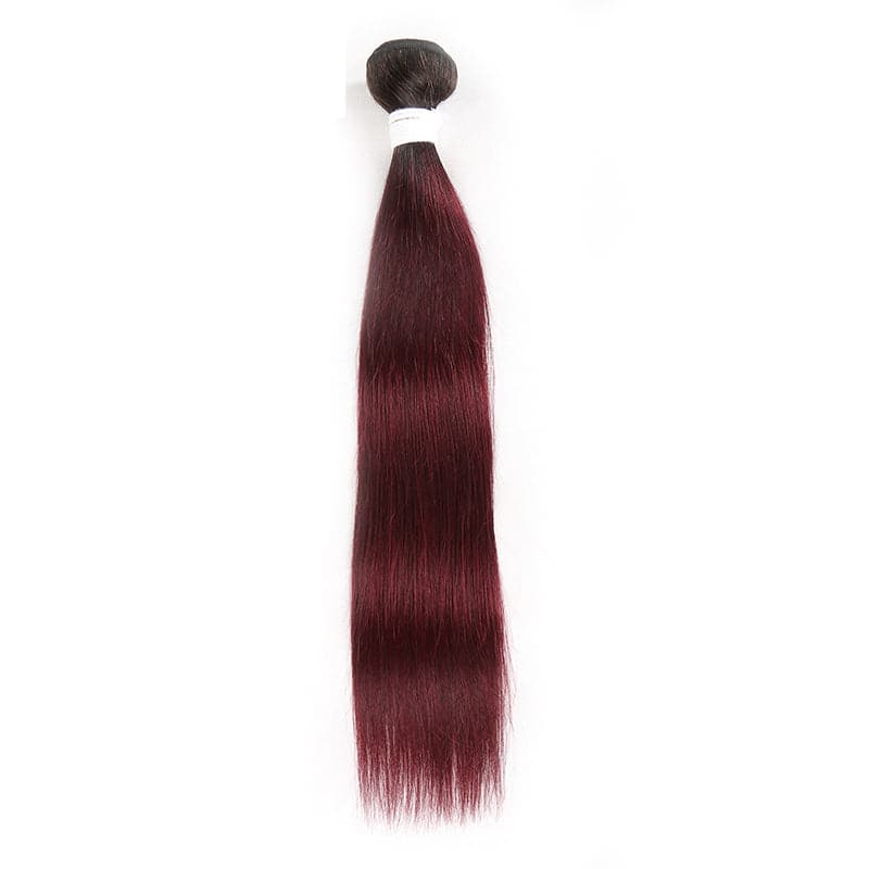 lumiere 1B/99J Ombre Straight Hair 3 Bundles 100% Virgin Human Hair Extension