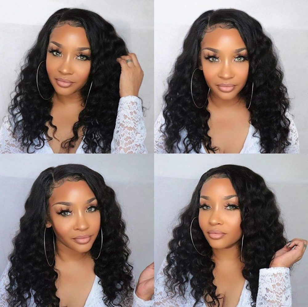 Loose Deep Wave HD Transparent Full Lace Human Hair Wig Pre-Plucked