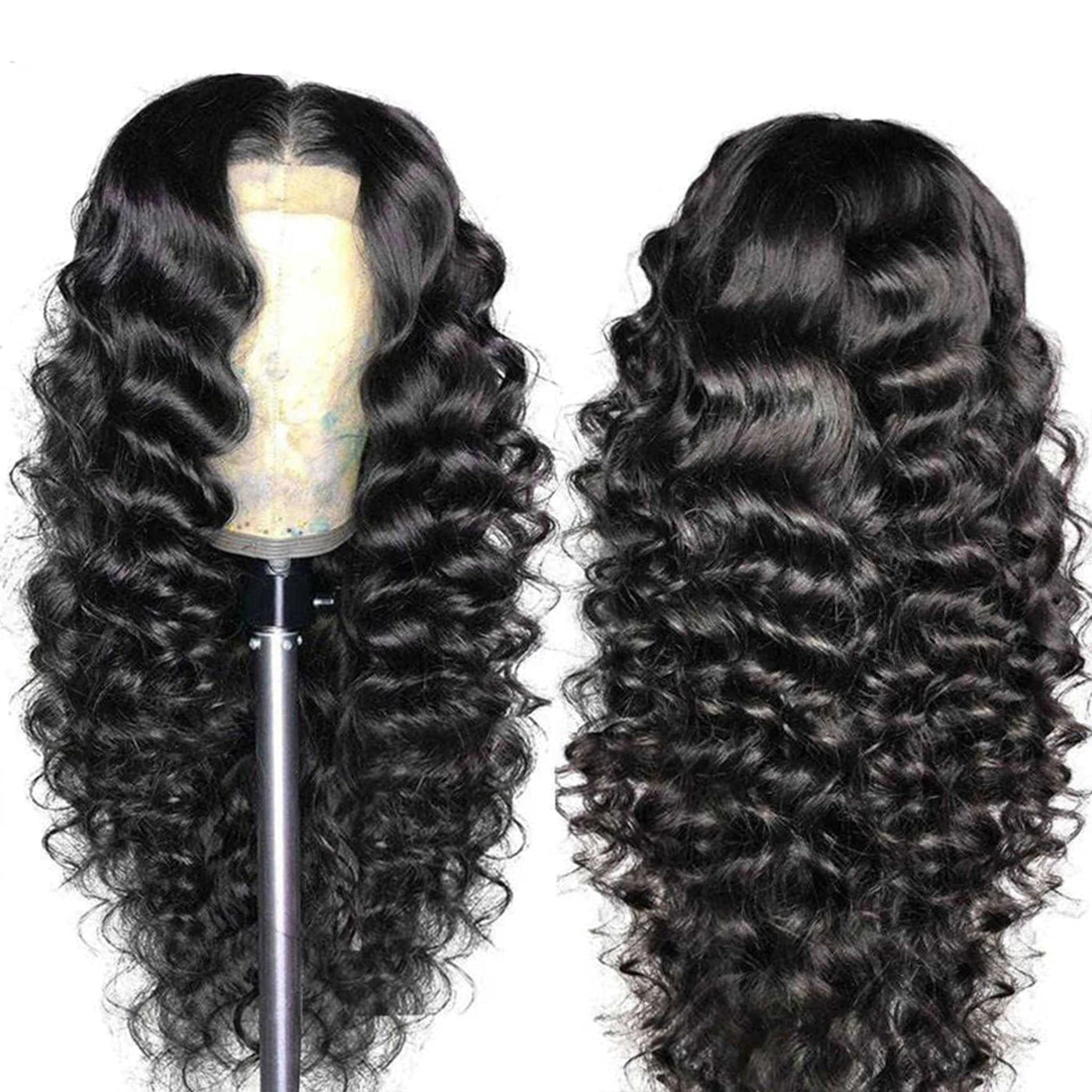 Flash Sale Loose Deep Wave 13x6x1 T Part Lace Frontal Wig Human Hair Wavy Wigs for Women