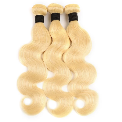 613 Blonde Body Wave 3 Bundles with 4x4 Closure with transparent lace - Lumiere hair