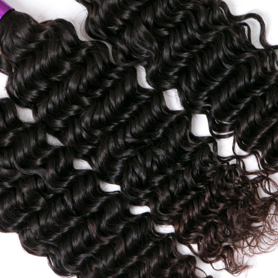 lumiere Malaysian Deep Wave Virgin Hair 3 Bundles  Human Hair Extension 8-40 inches - Lumiere hair