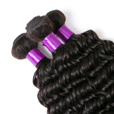 lumiere Malaysian Deep Wave Virgin Hair 3 Bundles  Human Hair Extension 8-40 inches - Lumiere hair