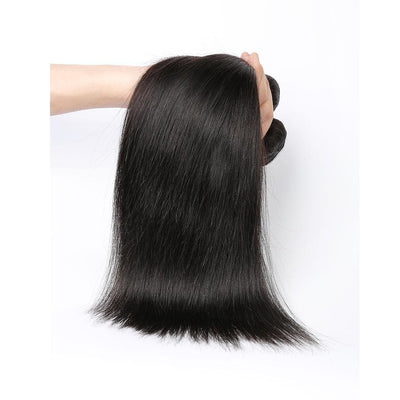 lumiere brazilian Virgin Hair Straight 3 Bundles with 4*4 Lace closure