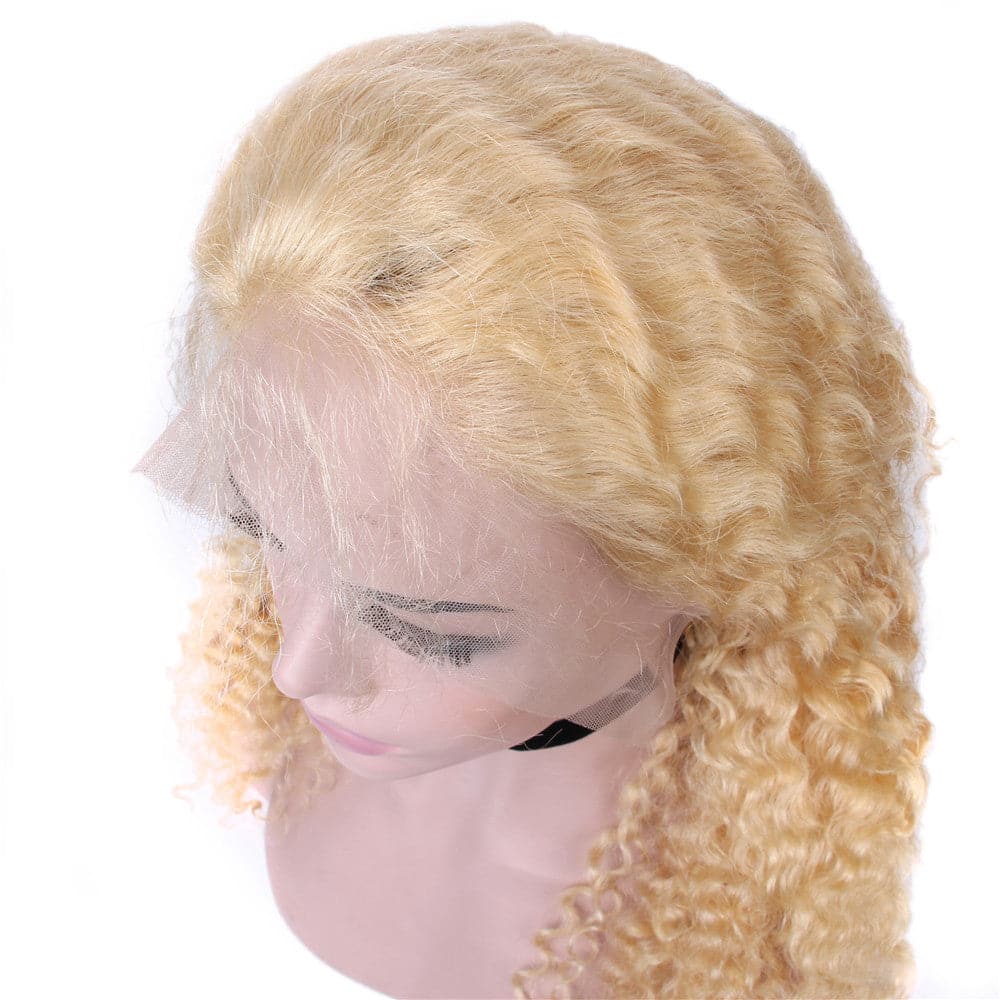 613 Blonde T Part Deep Wave Lace Wigs Pre Plucked With Baby Hair