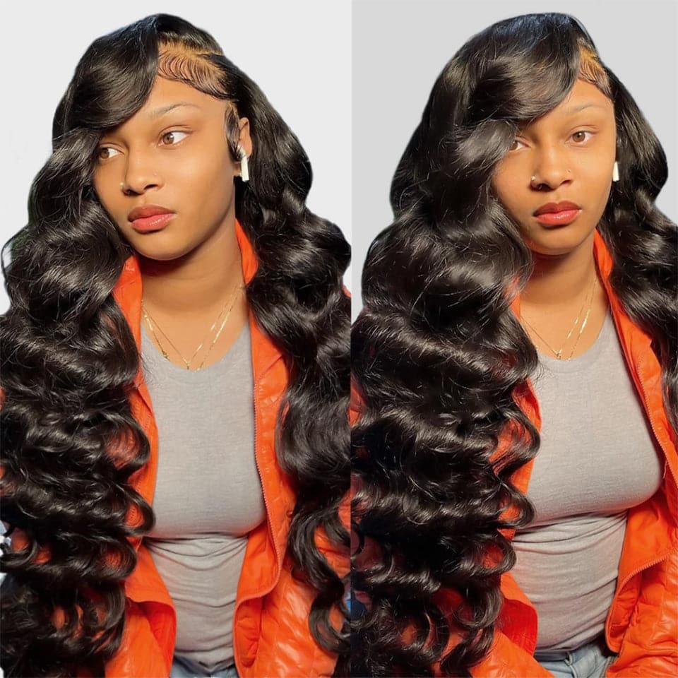 Side Part Loose Deep Wave 30 inch Lace Front Human Hair Wigs for Women Hd Lace Frontal Wig